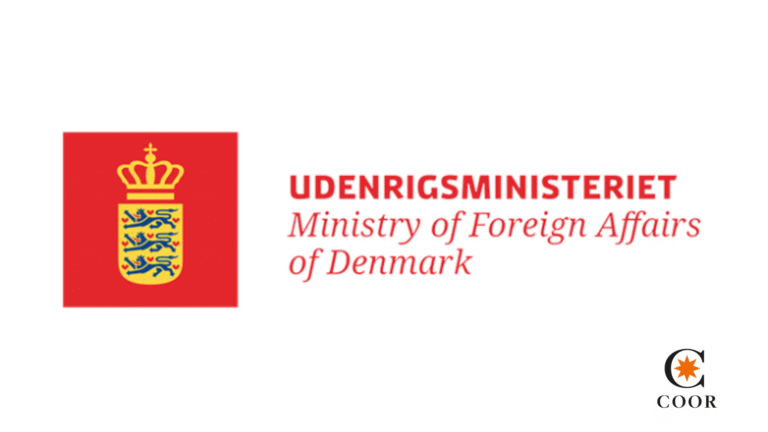 Logo for Udenrigsministeriet – dansk ministerium med globalt udsyn og professionel arbejdsplads i hjertet af København.